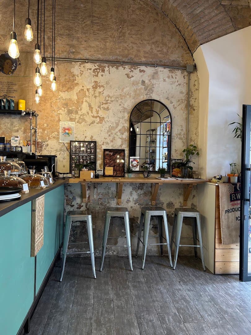 Interior of Sensorio Coffee Lab, specialty coffee shop in Rome