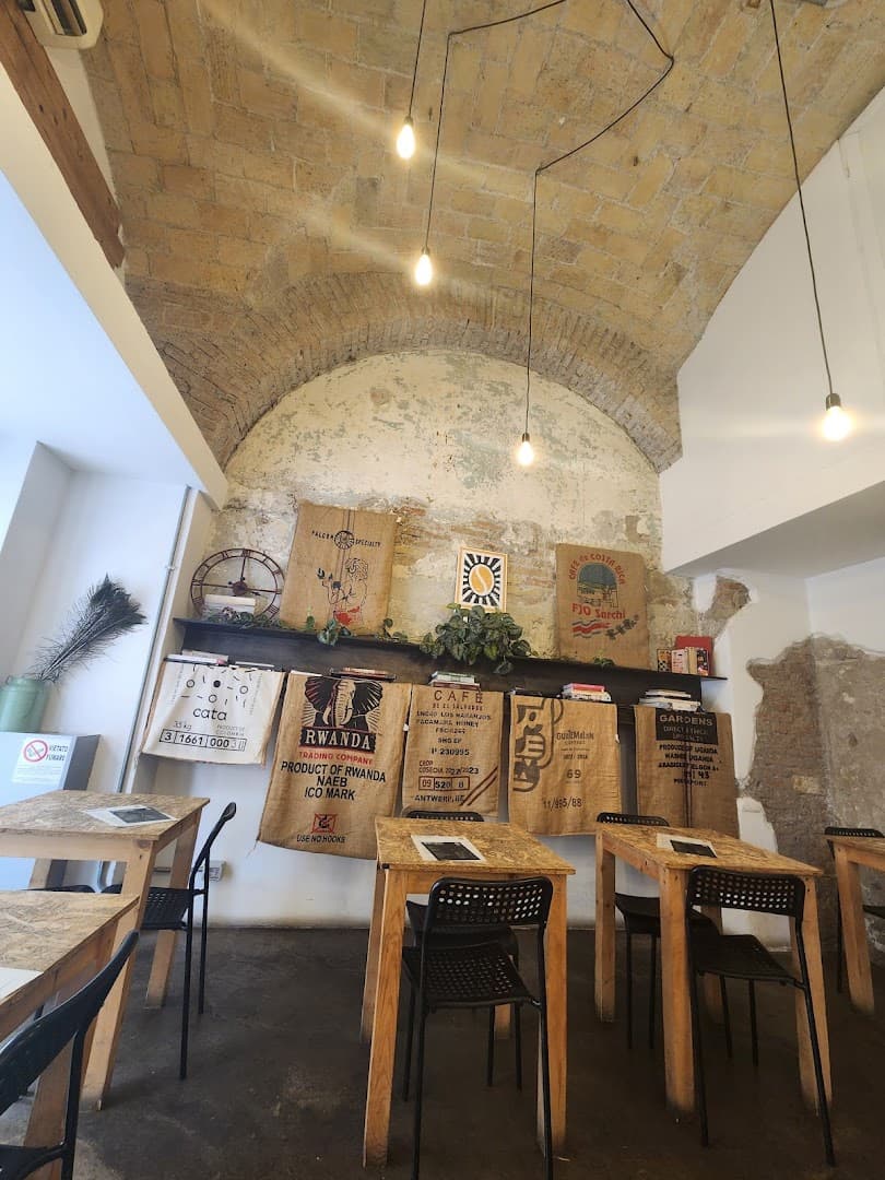 Interior of Sensorio Coffee Lab, specialty coffee shop in Rome