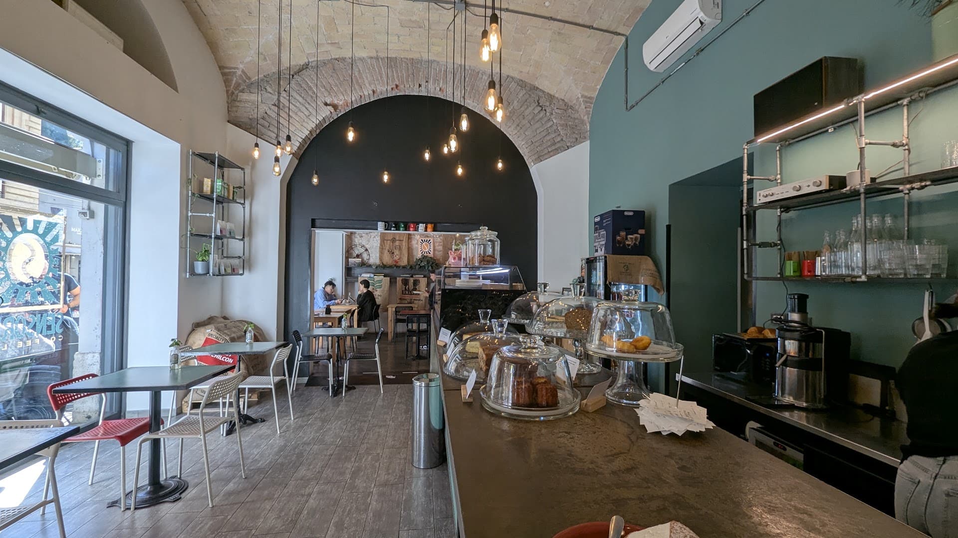 Interior of Sensorio Coffee Lab, specialty coffee shop in Rome