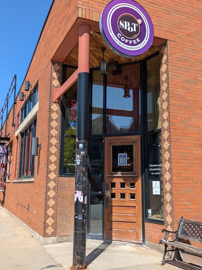 Storefront of SPoT Coffee Elmwood, specialty coffee shop in Buffalo