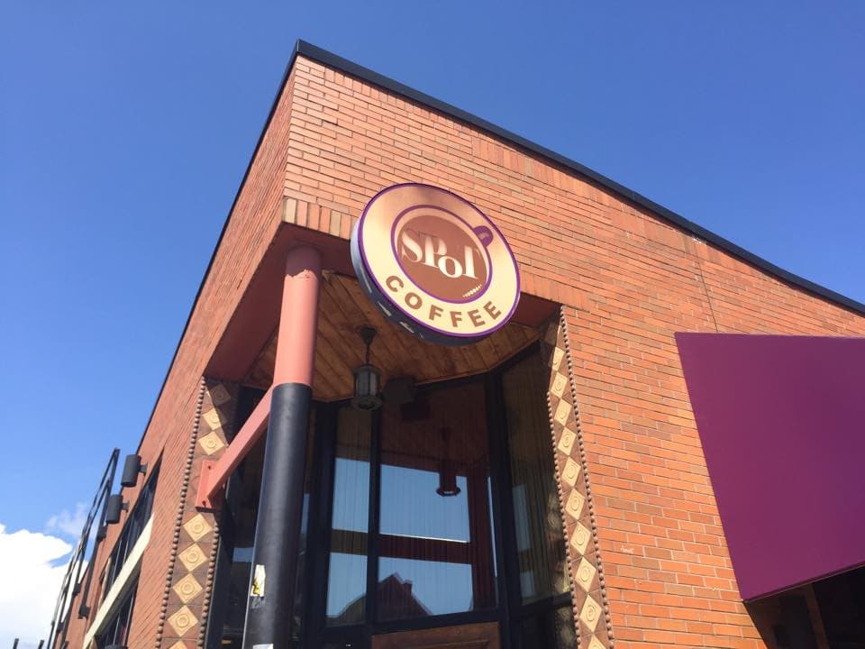 Storefront of SPoT Coffee Elmwood, specialty coffee shop in Buffalo