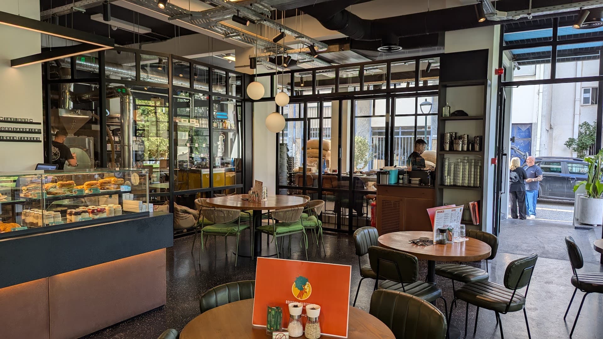 Interior of Roasting Warehouse Athens, specialty coffee shop in Athens