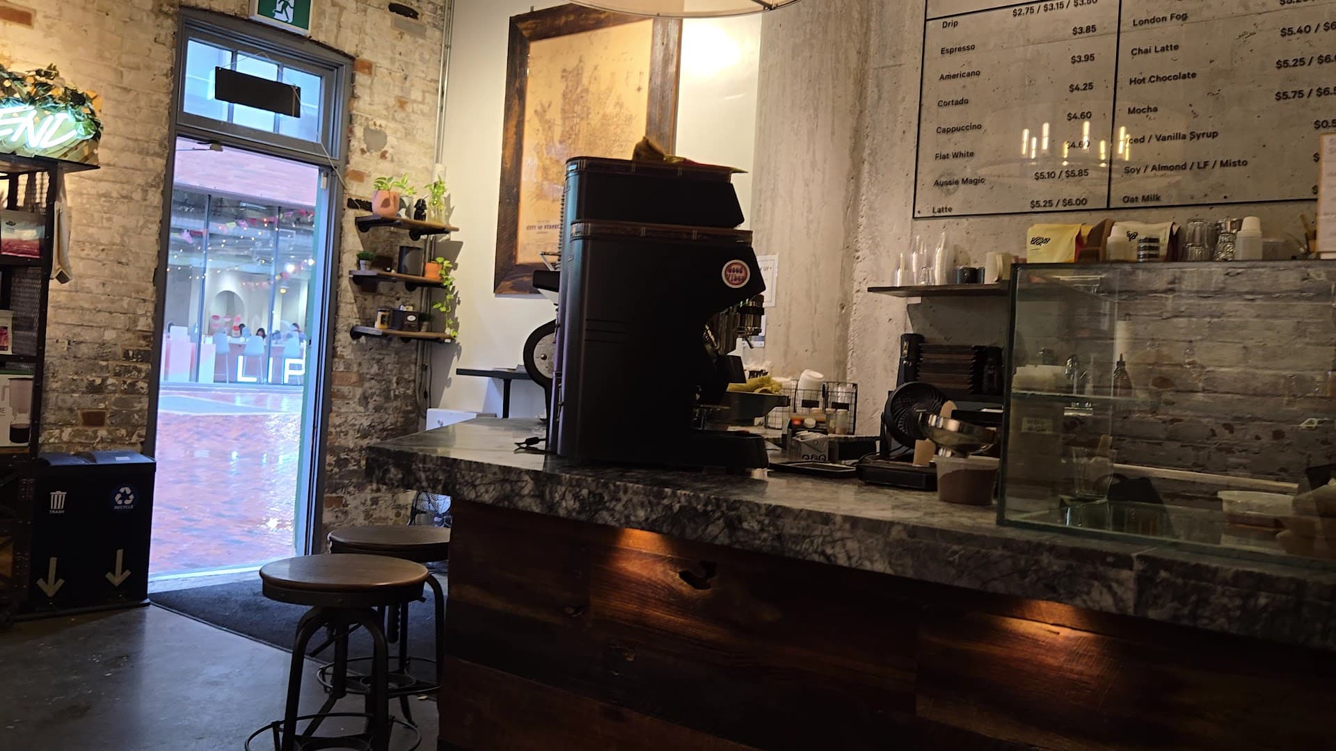 Interior of Arvo Coffee, specialty coffee shop in Toronto