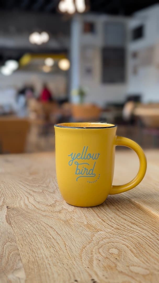 Interior of yellowbird coffee bar NE, specialty coffee shop in Minneapolis