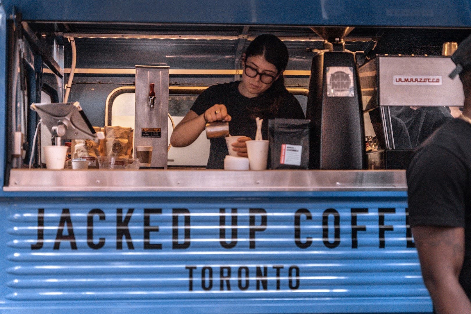 Interior of Jacked Up Coffee, specialty coffee shop in Toronto