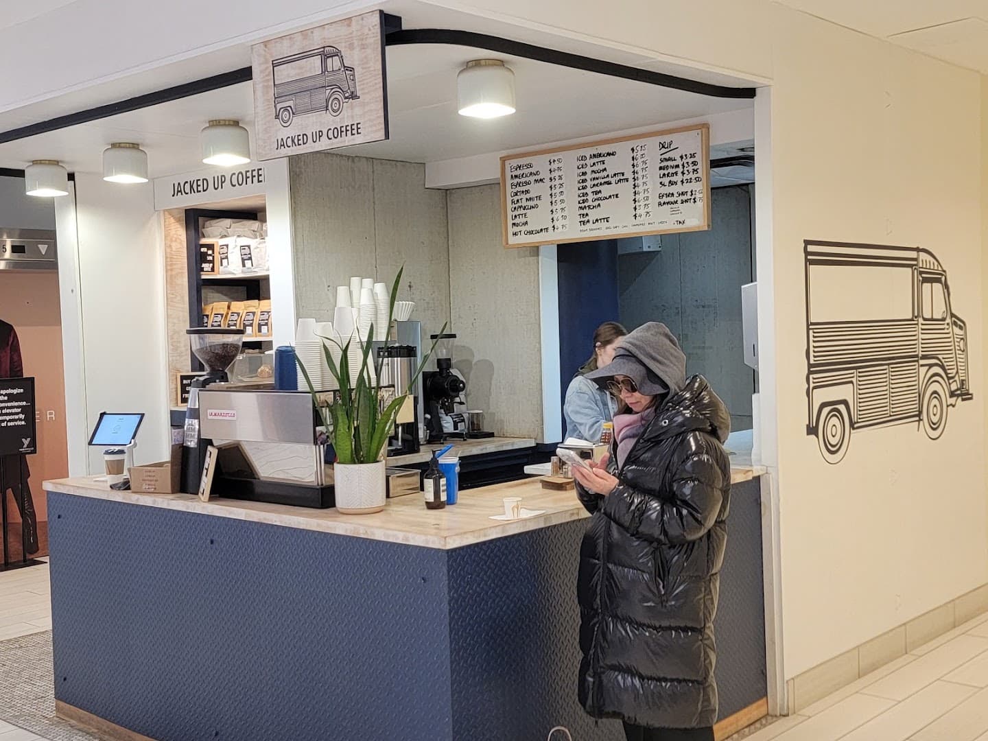 Interior of Jacked Up Coffee, specialty coffee shop in Toronto
