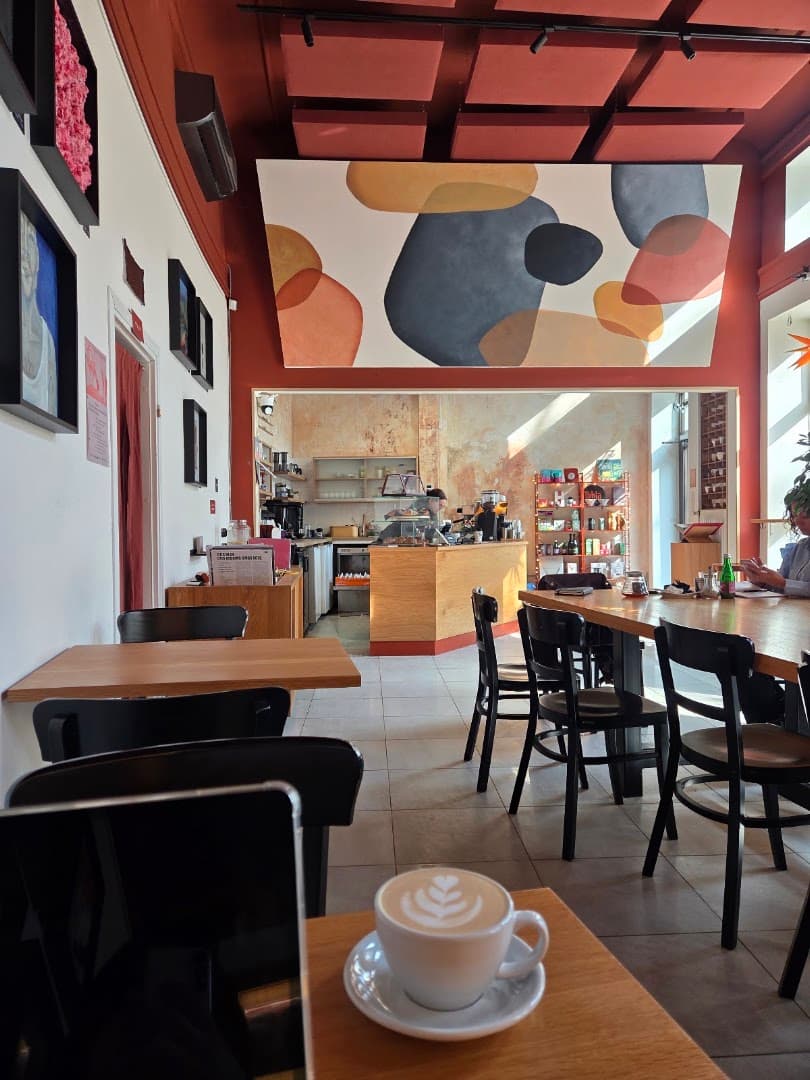 Interior of Tekla, specialty coffee shop in Warsaw