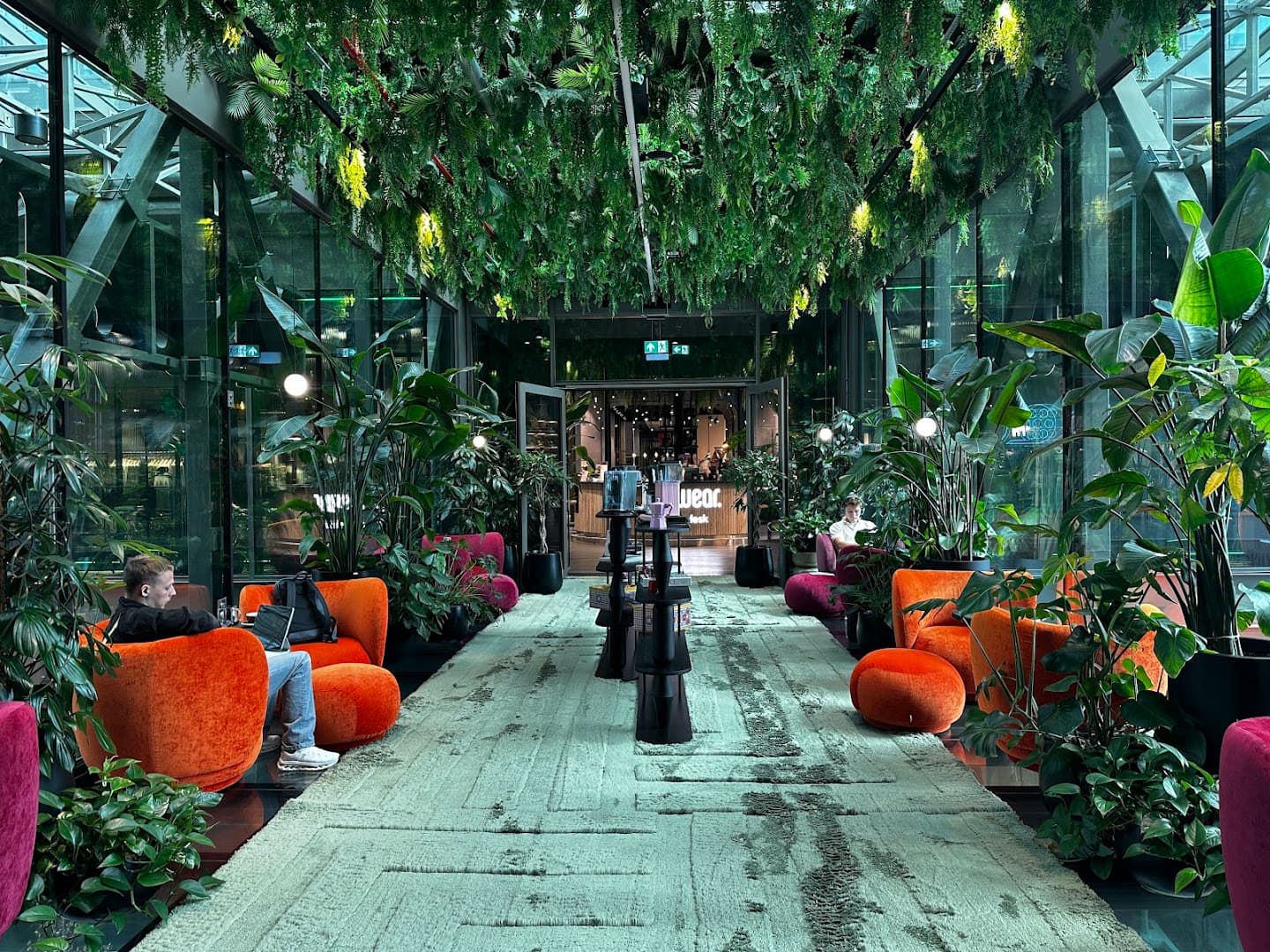 Interior of Coffeedesk Kawiarnia Answear Concept Store, specialty coffee shop in Warsaw