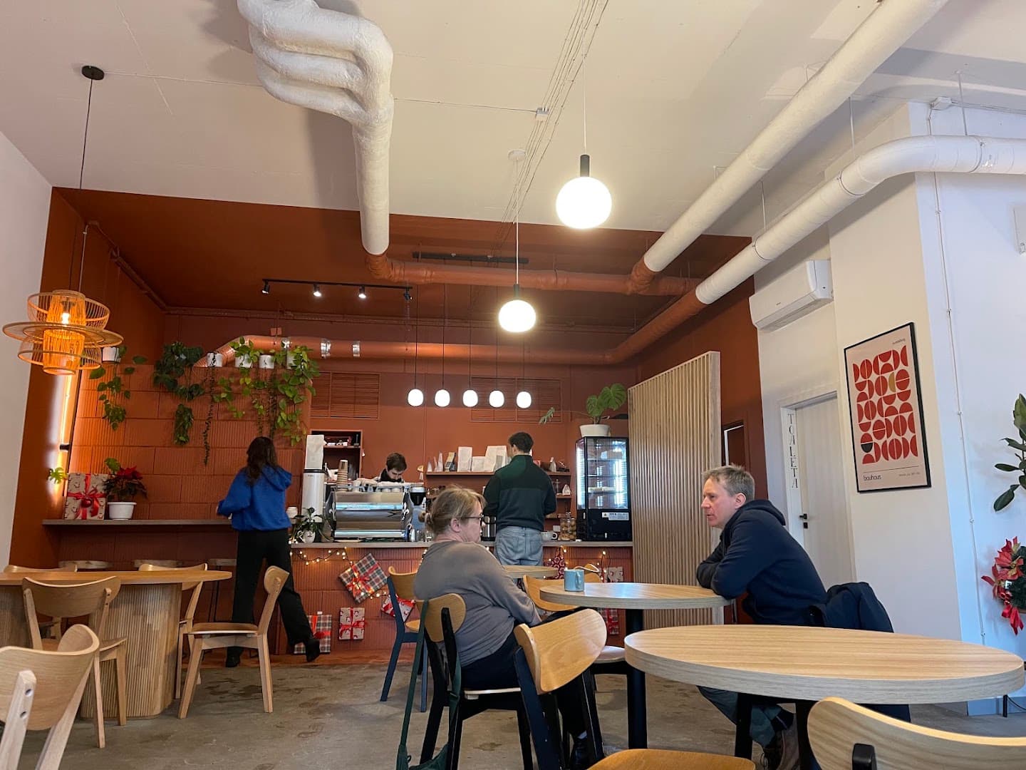 Interior of Buno Specialty Coffee, specialty coffee shop in Warsaw