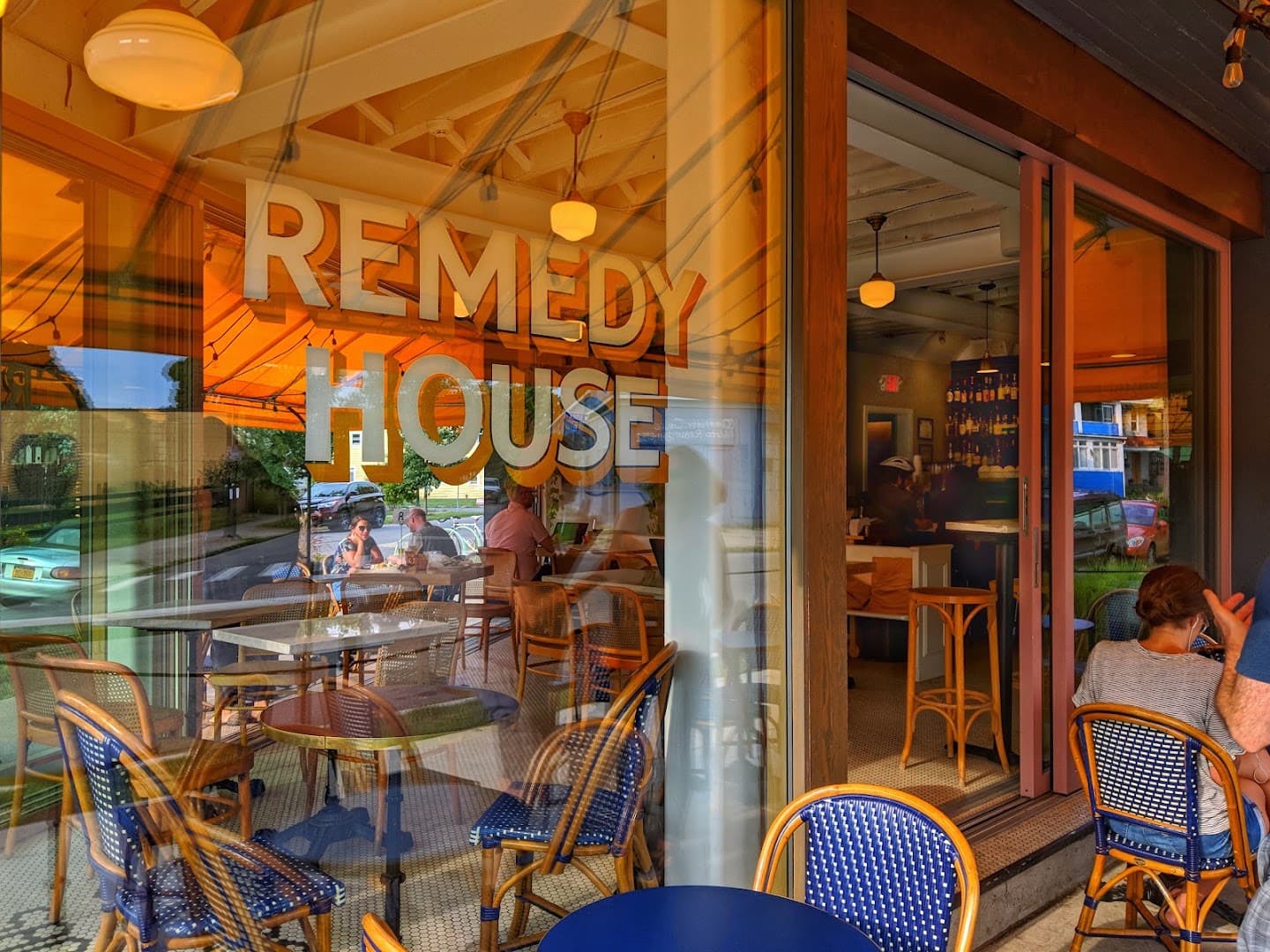 Storefront of Remedy House, specialty coffee shop in Buffalo