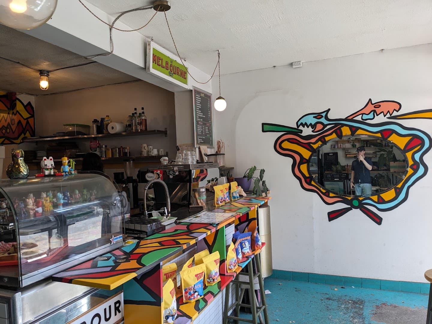 Interior of Café Melbourne, specialty coffee shop in Montreal