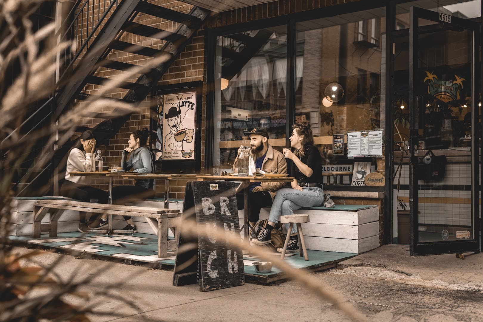 Storefront of Café Melbourne, specialty coffee shop in Montreal