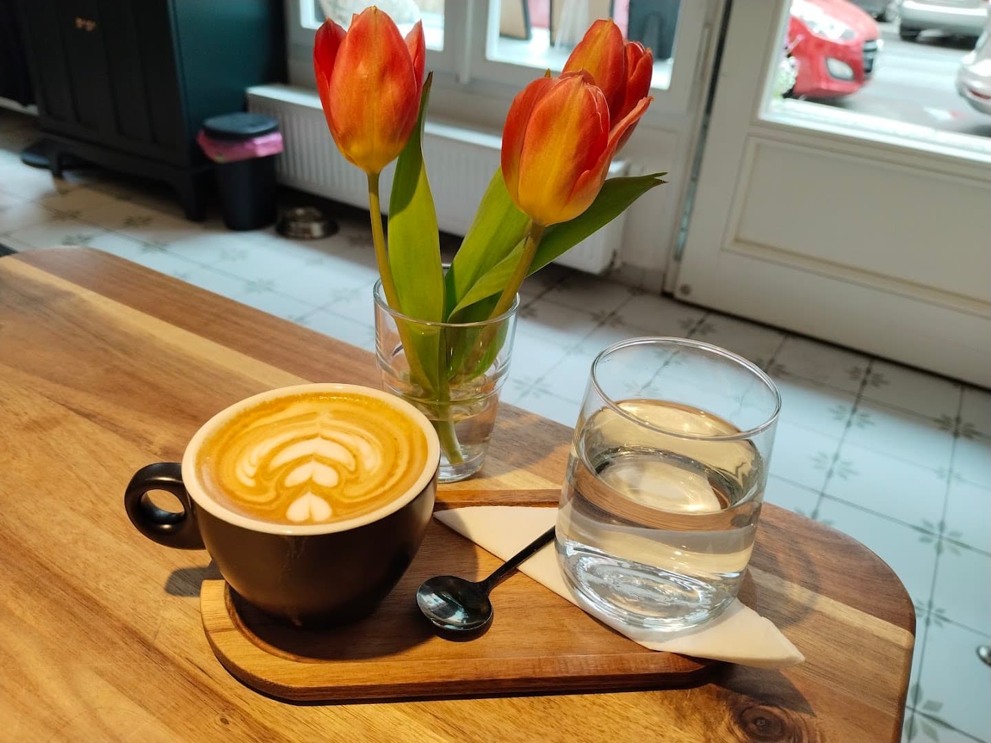 Coffee at espresso.point, specialty coffee shop in Prague
