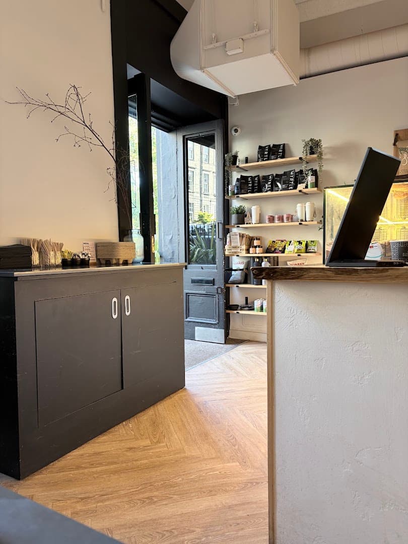 Interior of The Bonnie Barista - North Castle Street, specialty coffee shop in Edinburgh