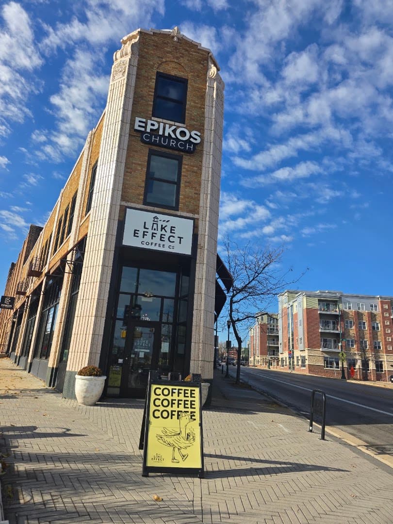 Storefront of Lake Effect Coffee Company, specialty coffee shop in Milwaukee