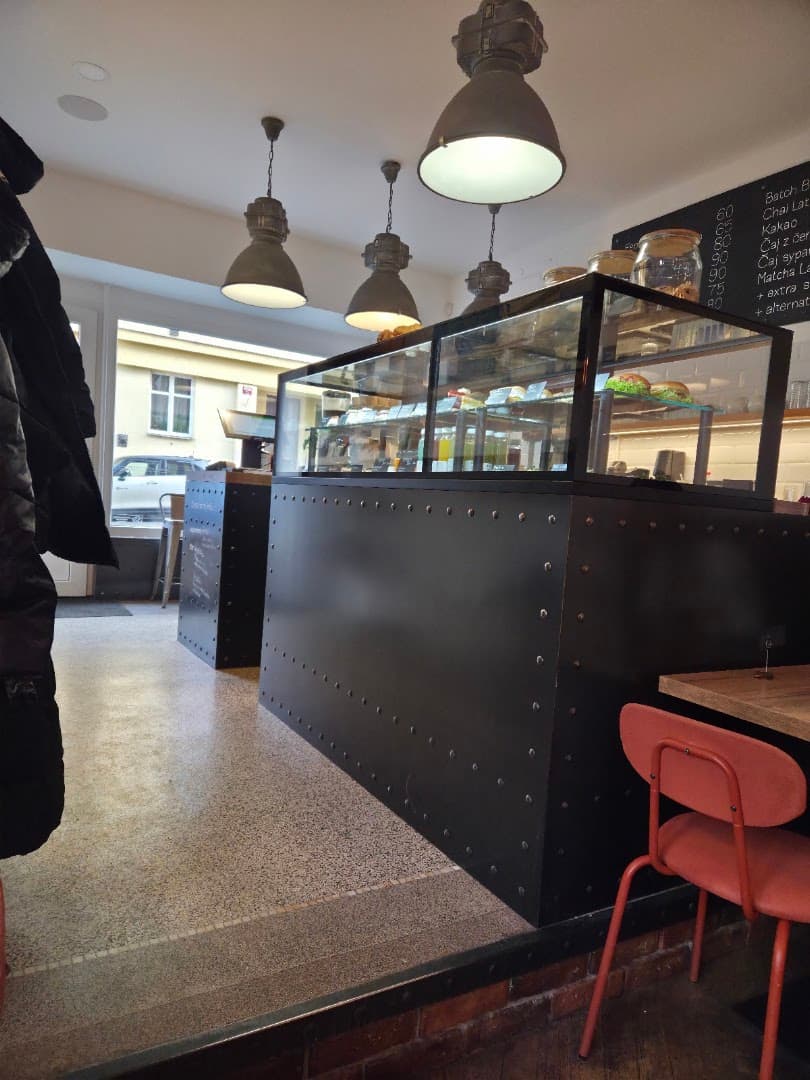 Interior of Pilot Cafe Pankrác, specialty coffee shop in Prague