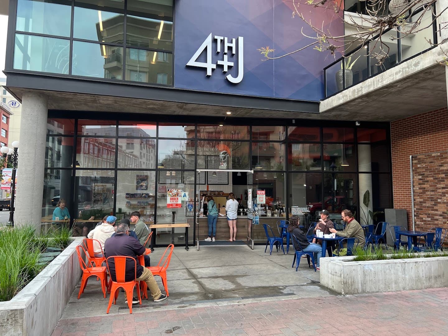 Storefront of Achilles Coffee Roasters Gaslamp, specialty coffee shop in San Diego