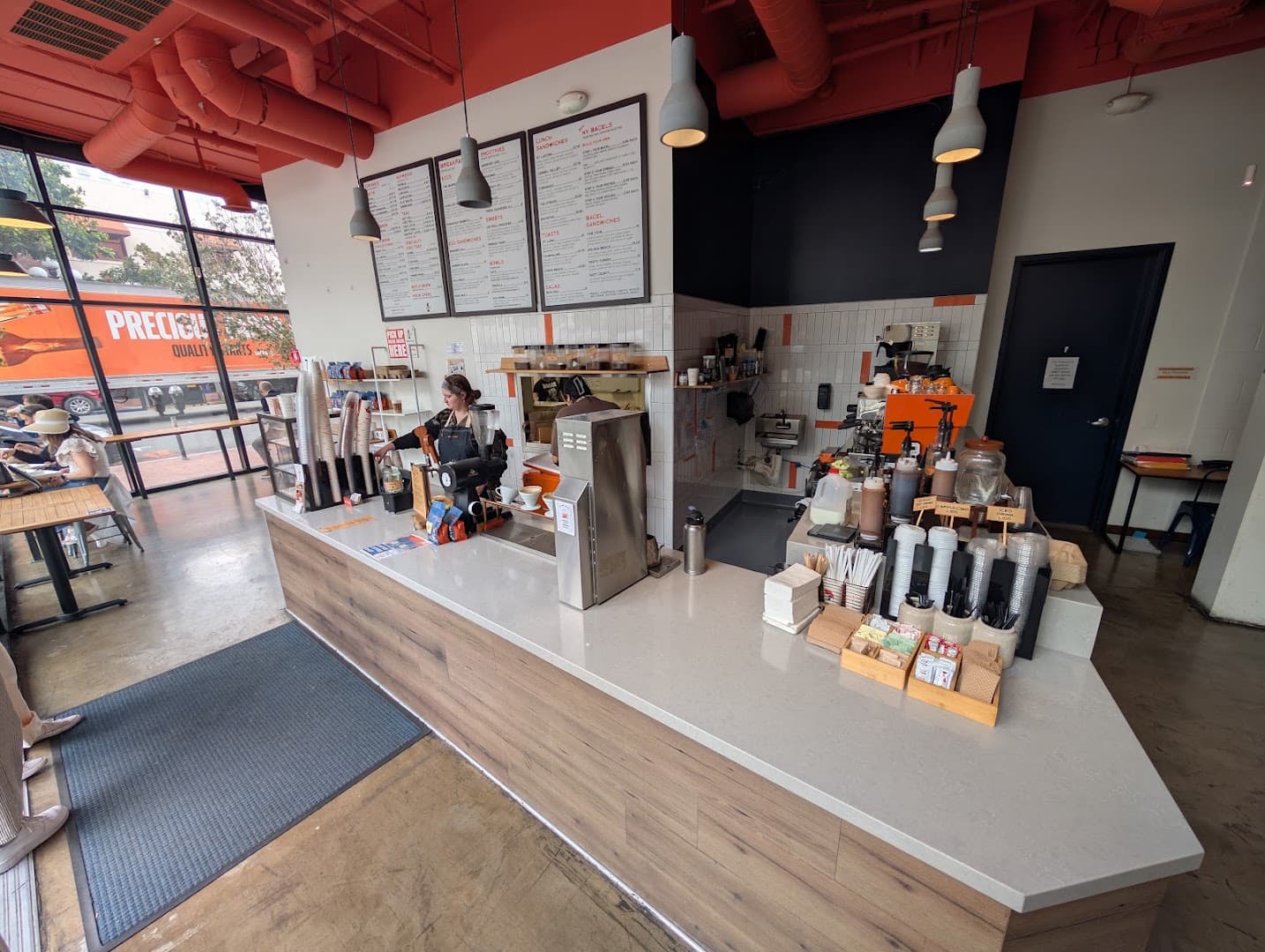 Interior of Achilles Coffee Roasters Gaslamp, specialty coffee shop in San Diego