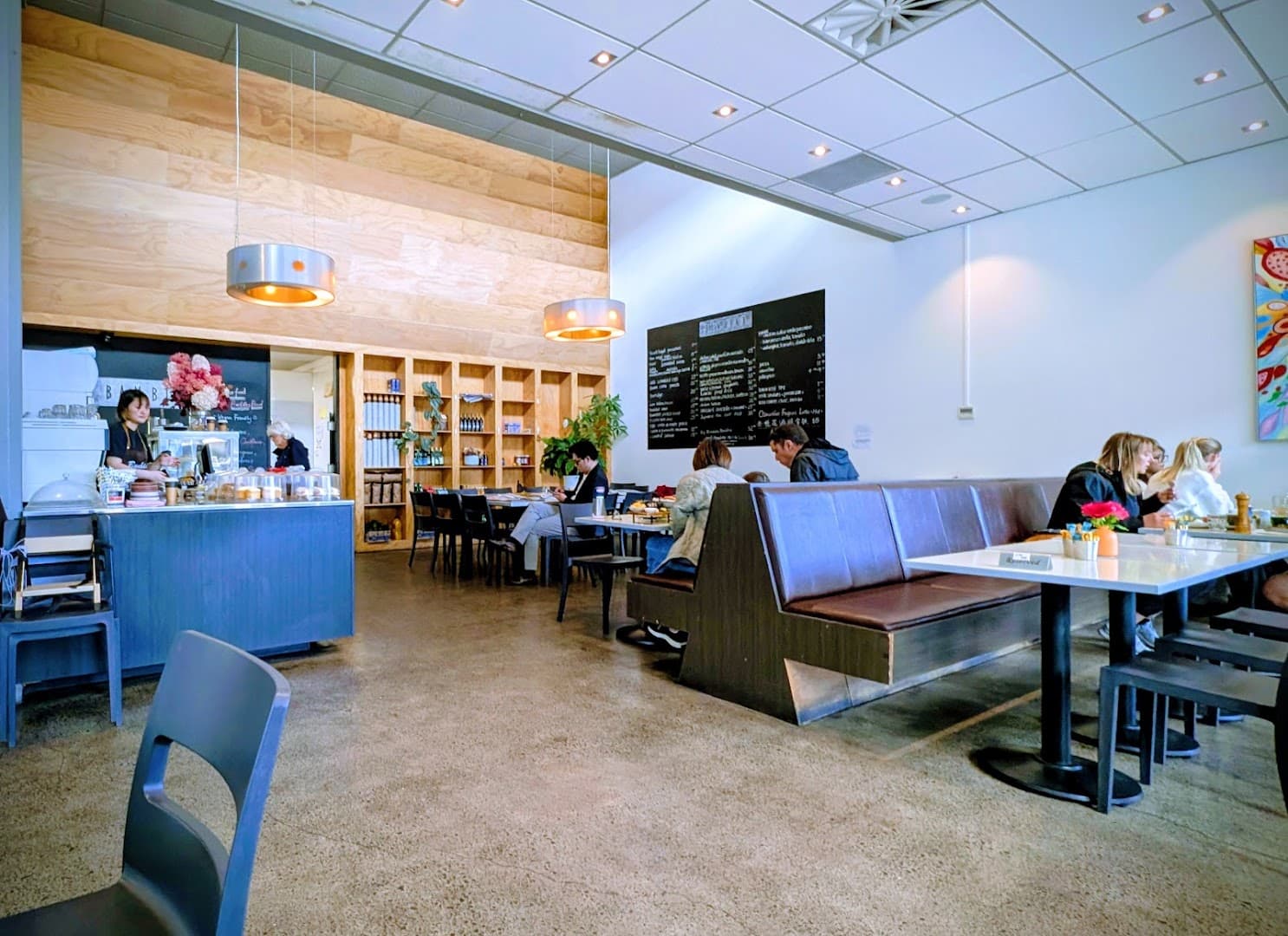 Interior of Bambina, specialty coffee shop in Auckland