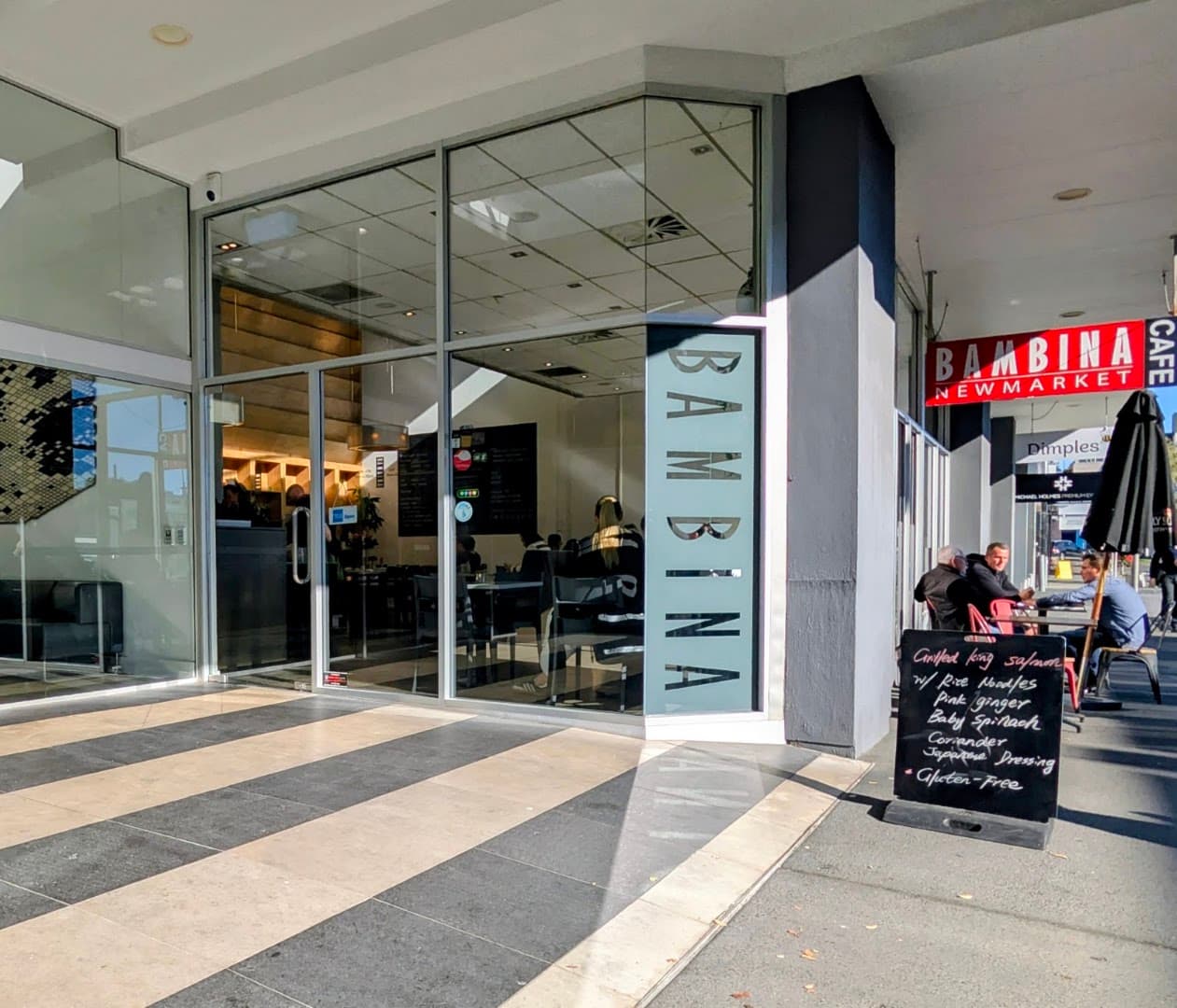 Storefront of Bambina, specialty coffee shop in Auckland