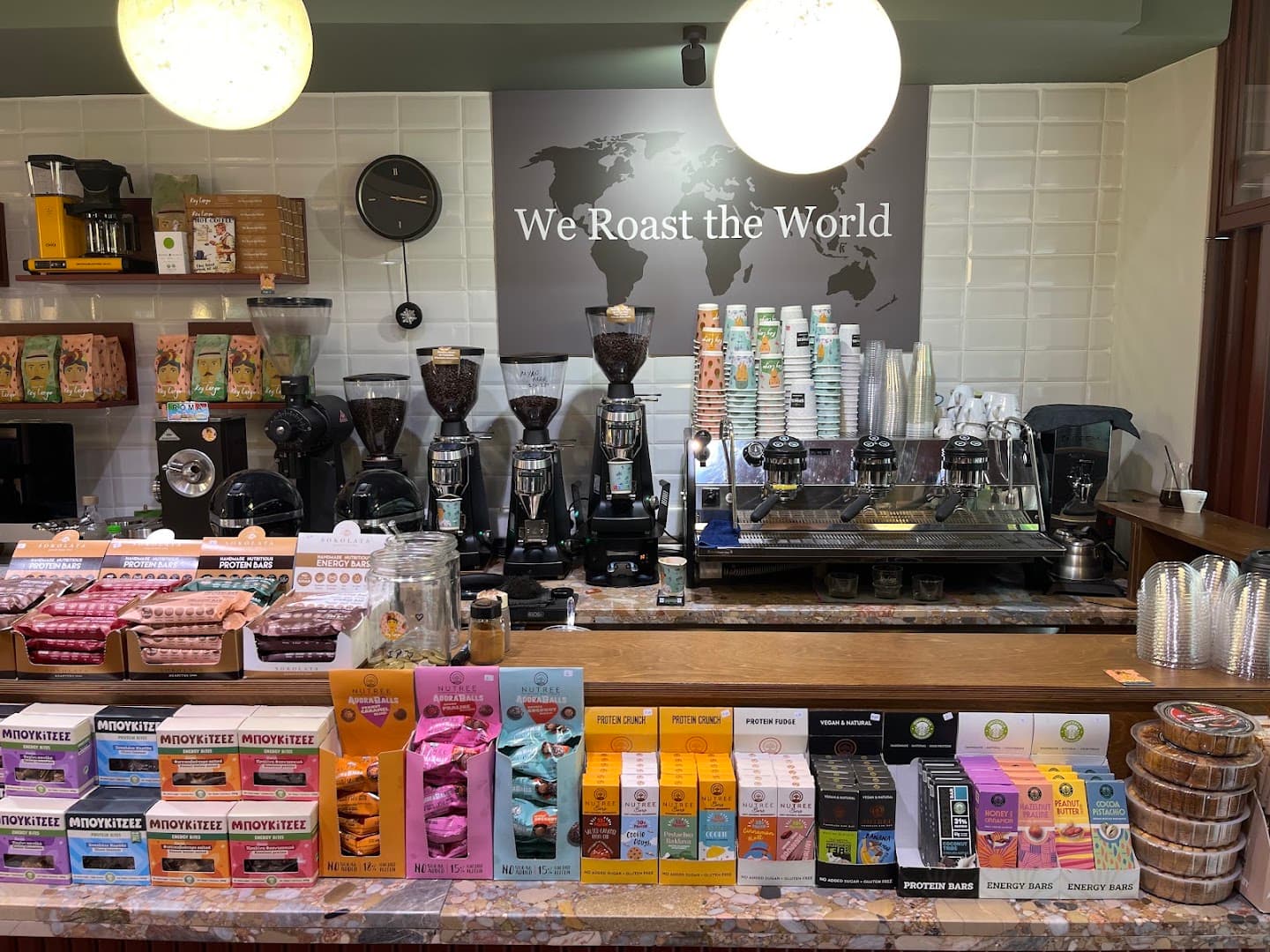 Interior of Key Largo, specialty coffee shop in Athens