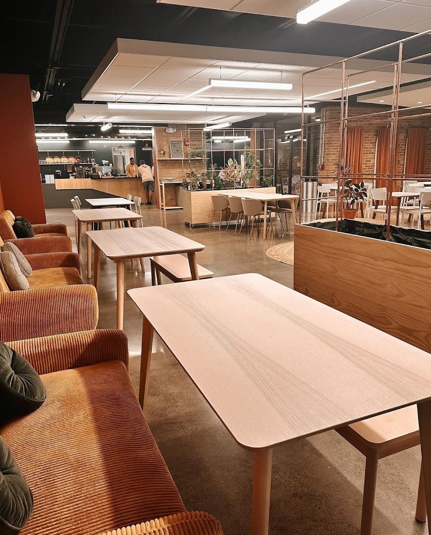 Interior of Myrtle&Cypress Coffeehouse, specialty coffee shop in Omaha