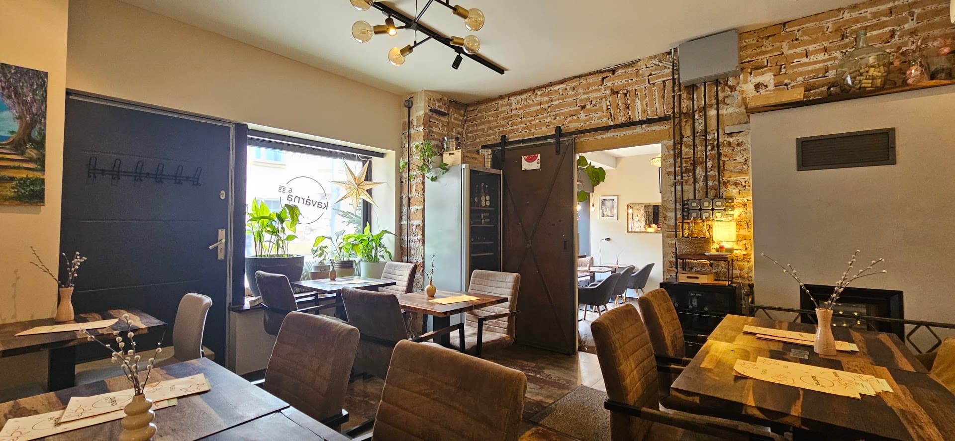 Interior of kavárna a pekárna 6,33, specialty coffee shop in Prague