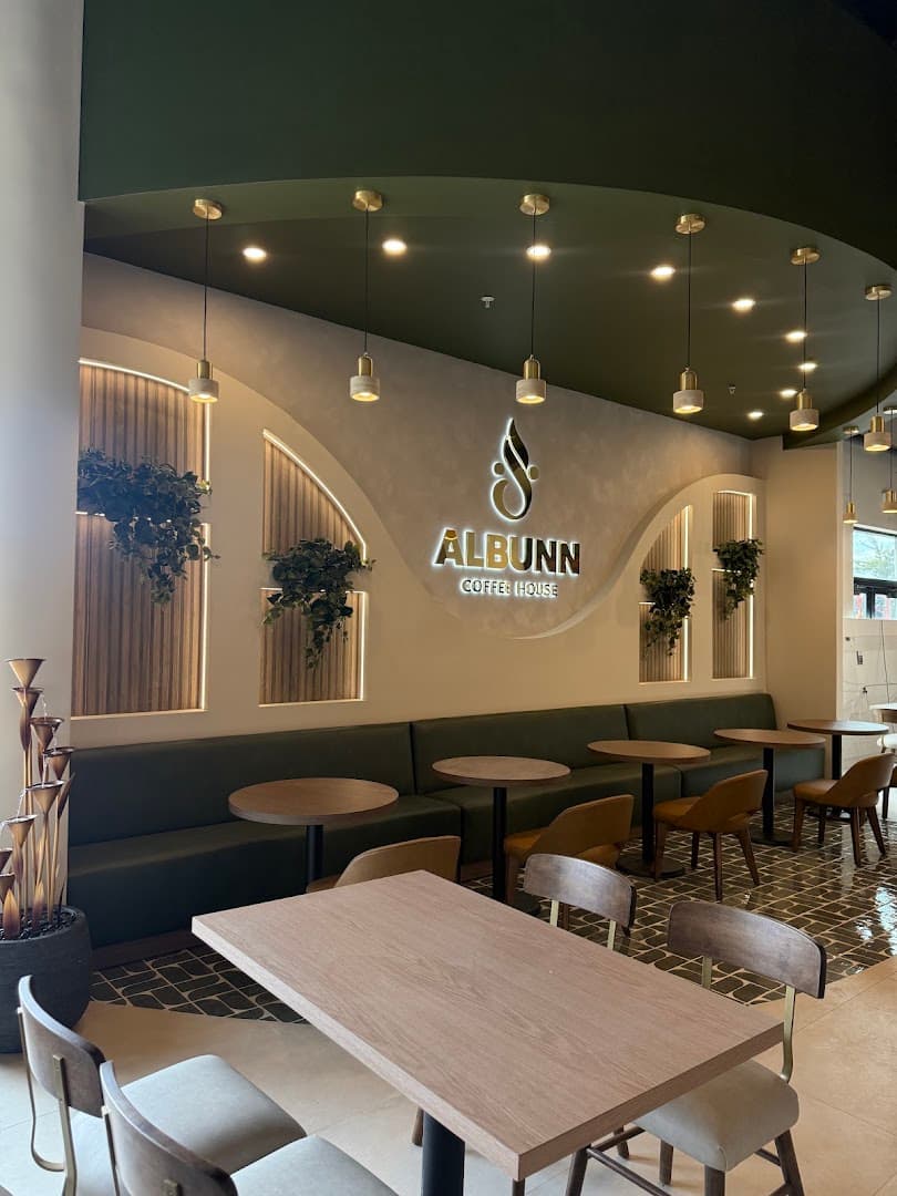 Interior of Albunn Coffee House, specialty coffee shop in Rochester