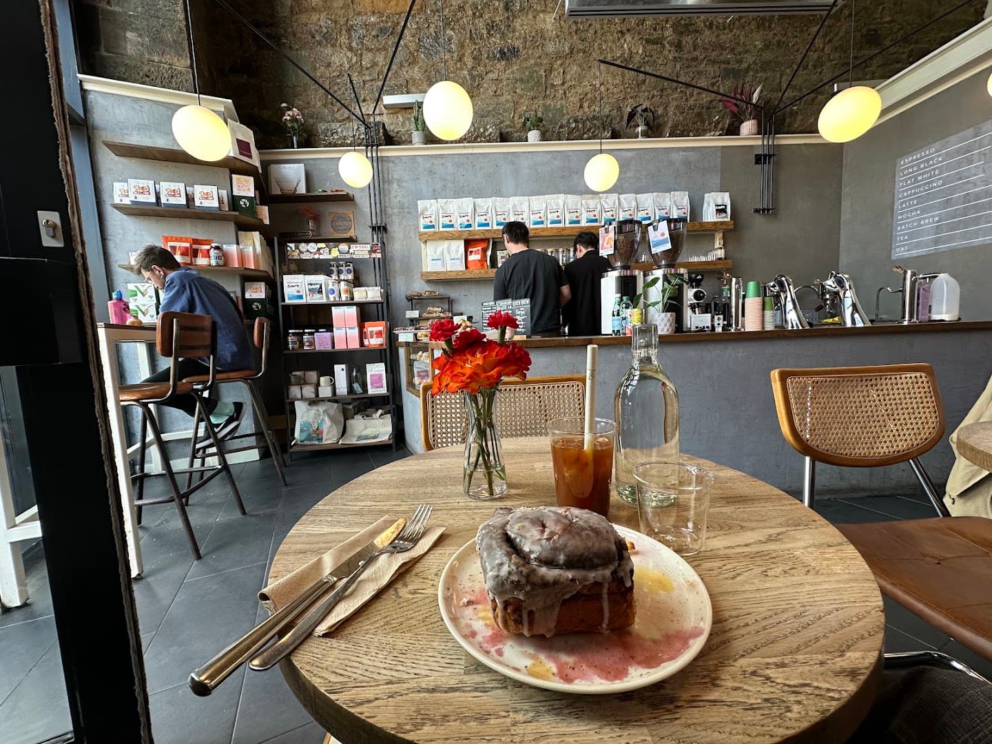 Interior of Room & Rumours Coffee, specialty coffee shop in Edinburgh