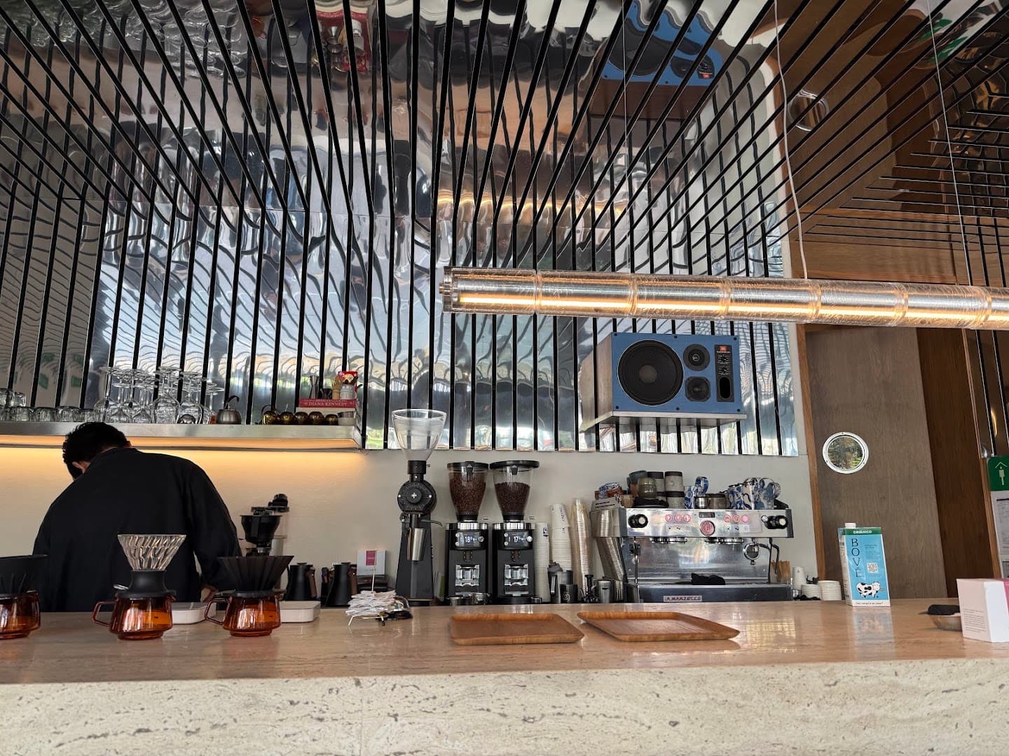 Interior of ANOTHeR, specialty coffee shop in Mexico City