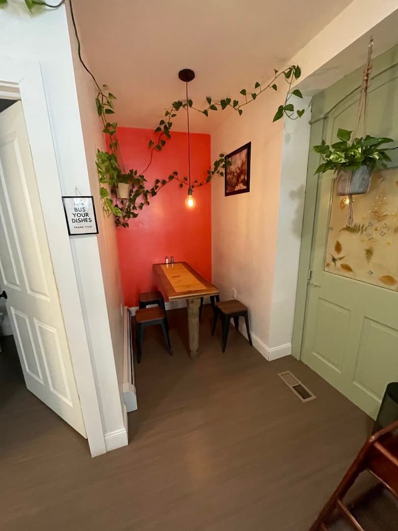 Interior of Amanita Cafe, specialty coffee shop in Lancaster