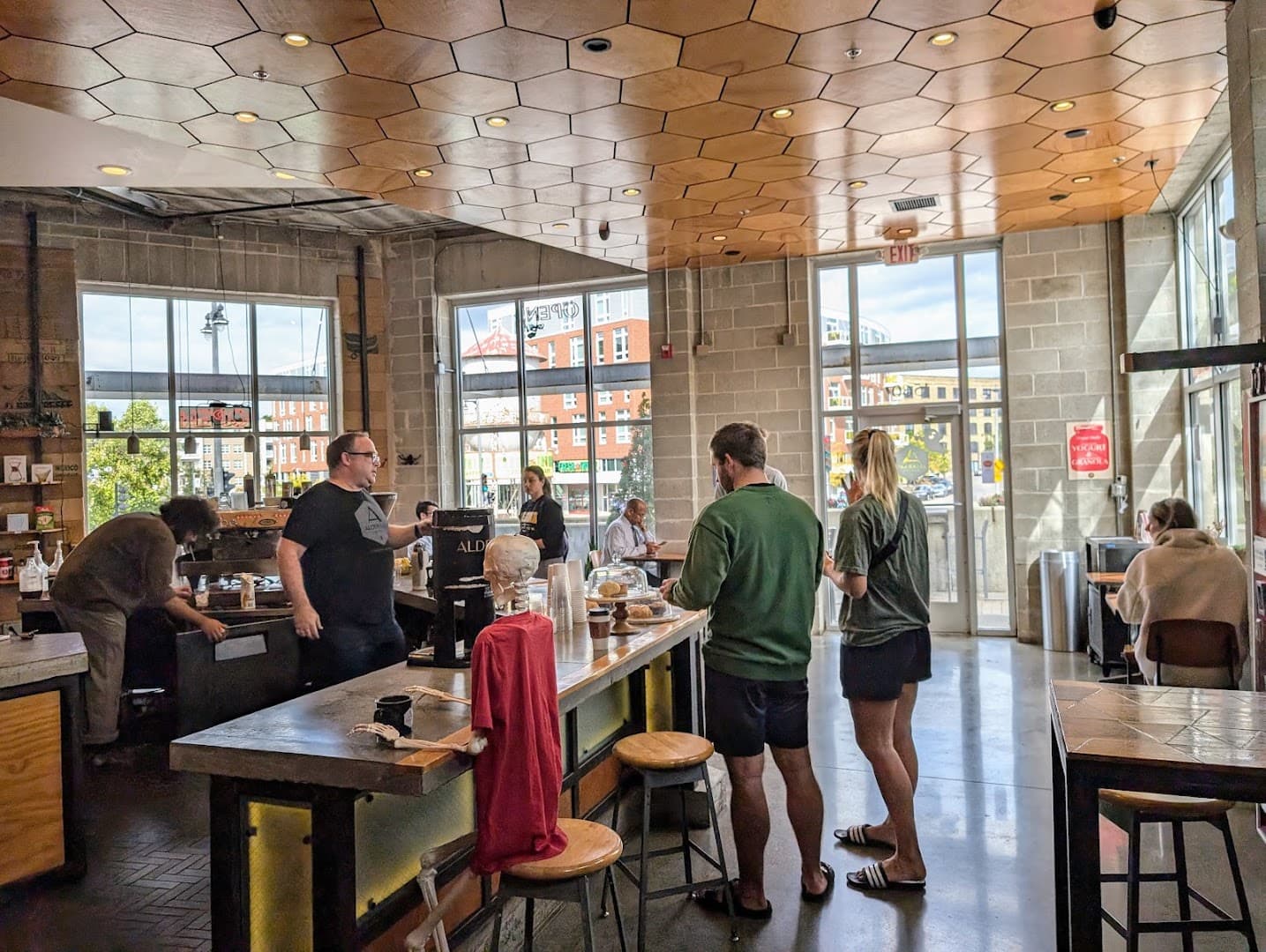Interior of Alderaan Coffee, specialty coffee shop in Milwaukee