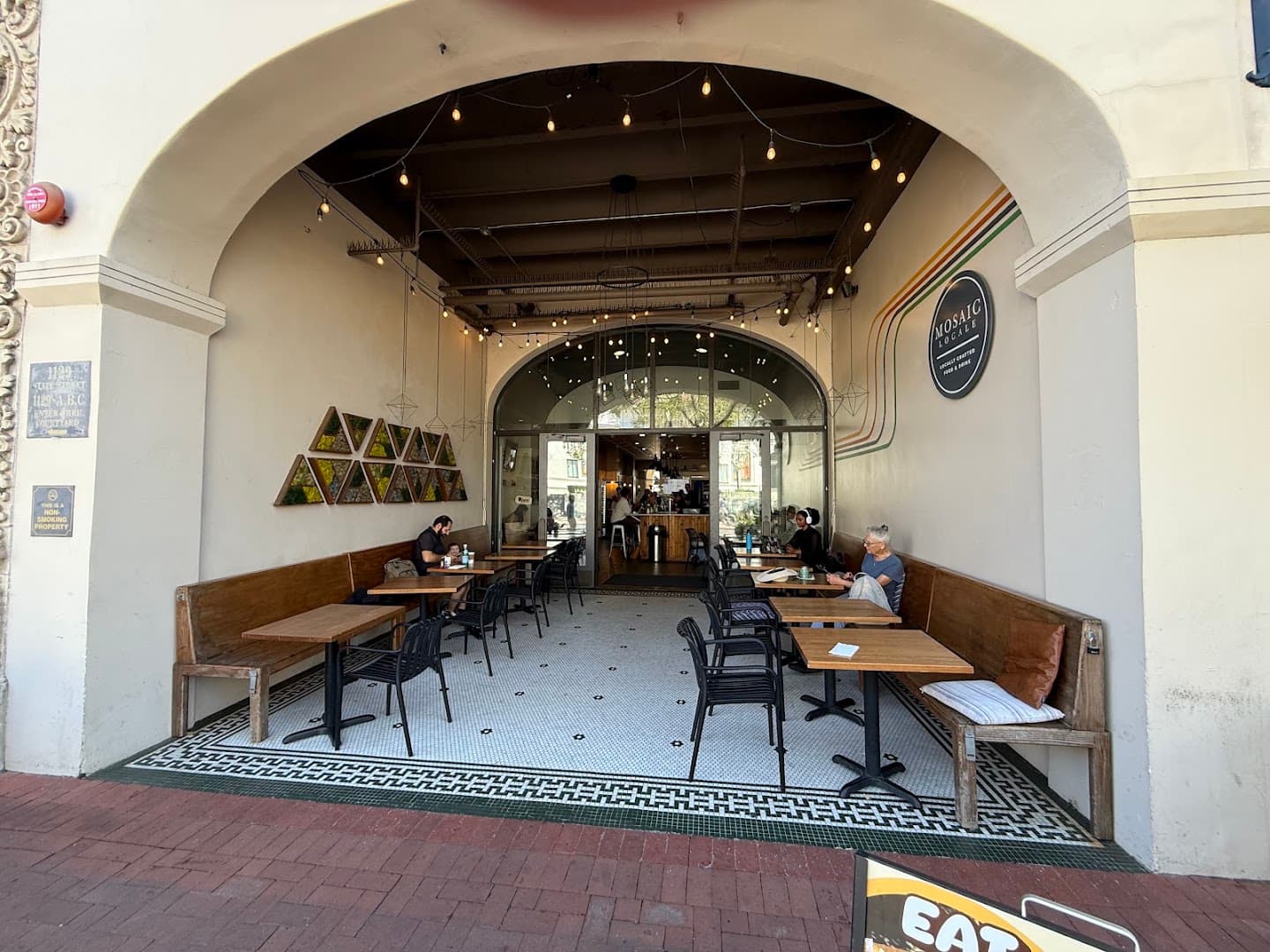 Storefront of Goodland Waffles and Melts, specialty coffee shop in Santa Barbara