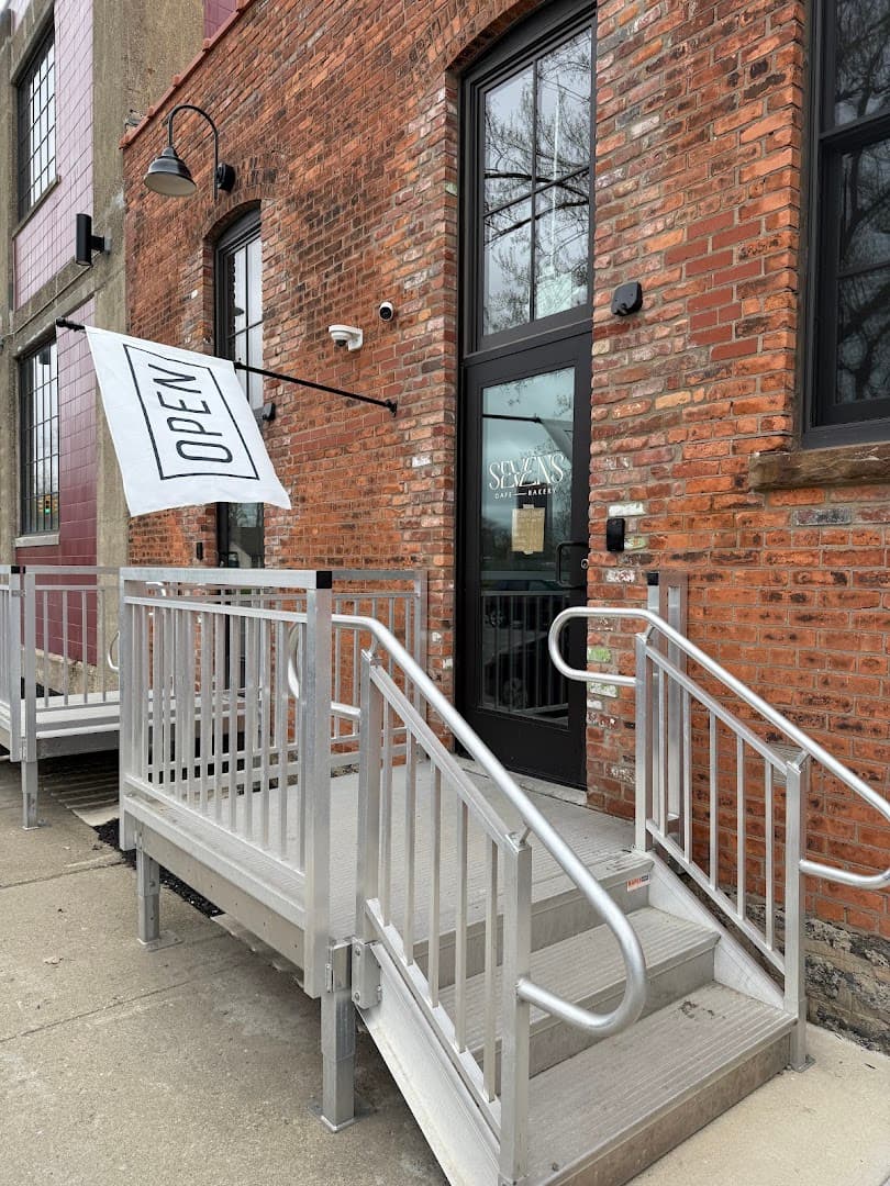 Storefront of Sevens, specialty coffee shop in Buffalo
