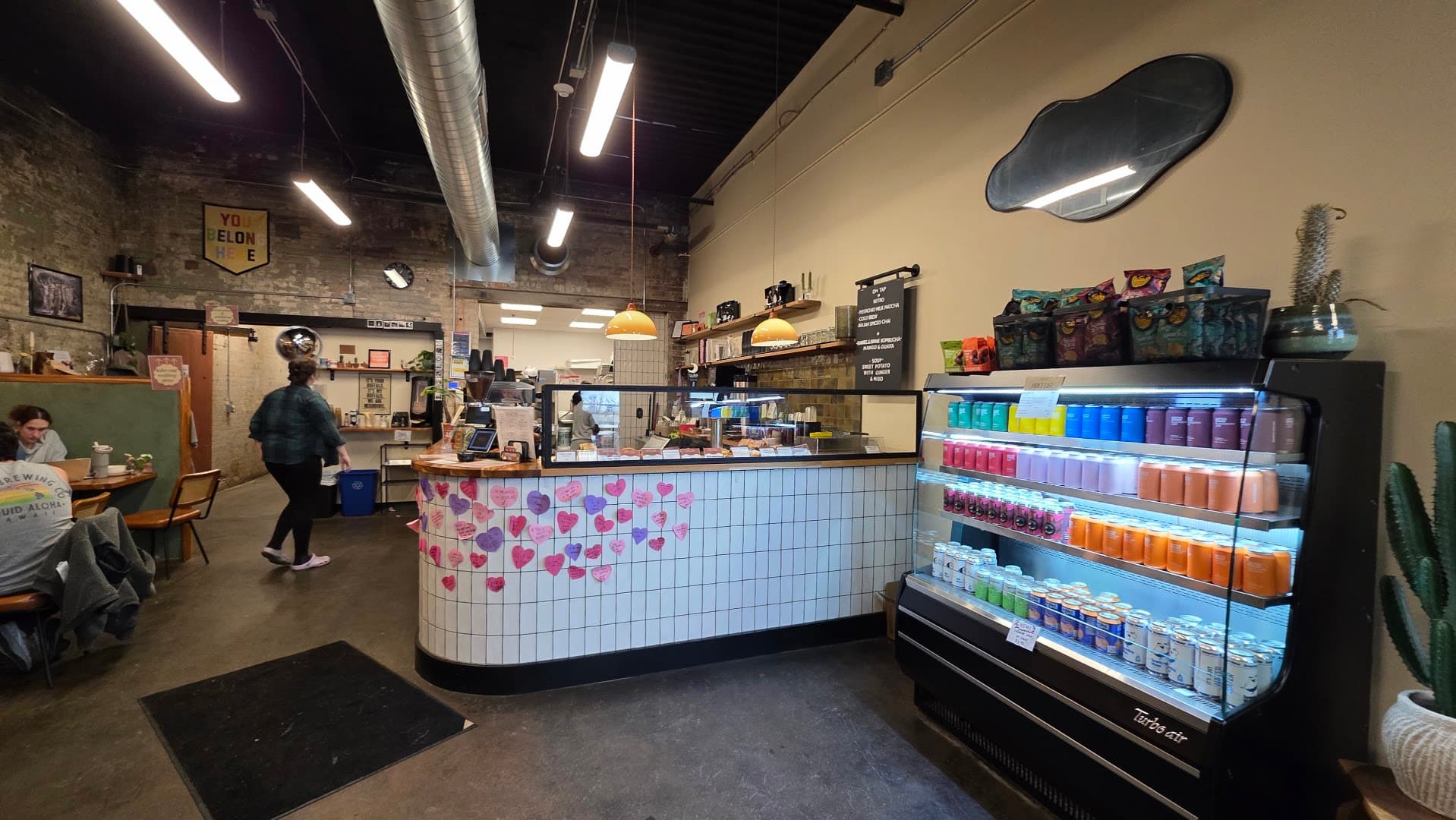 Interior of Sevens, specialty coffee shop in Buffalo