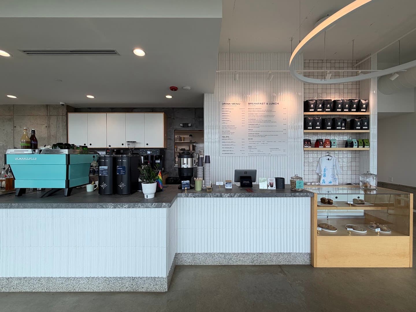 Interior of Night Swim Coffee Brevard, specialty coffee shop in Charlotte