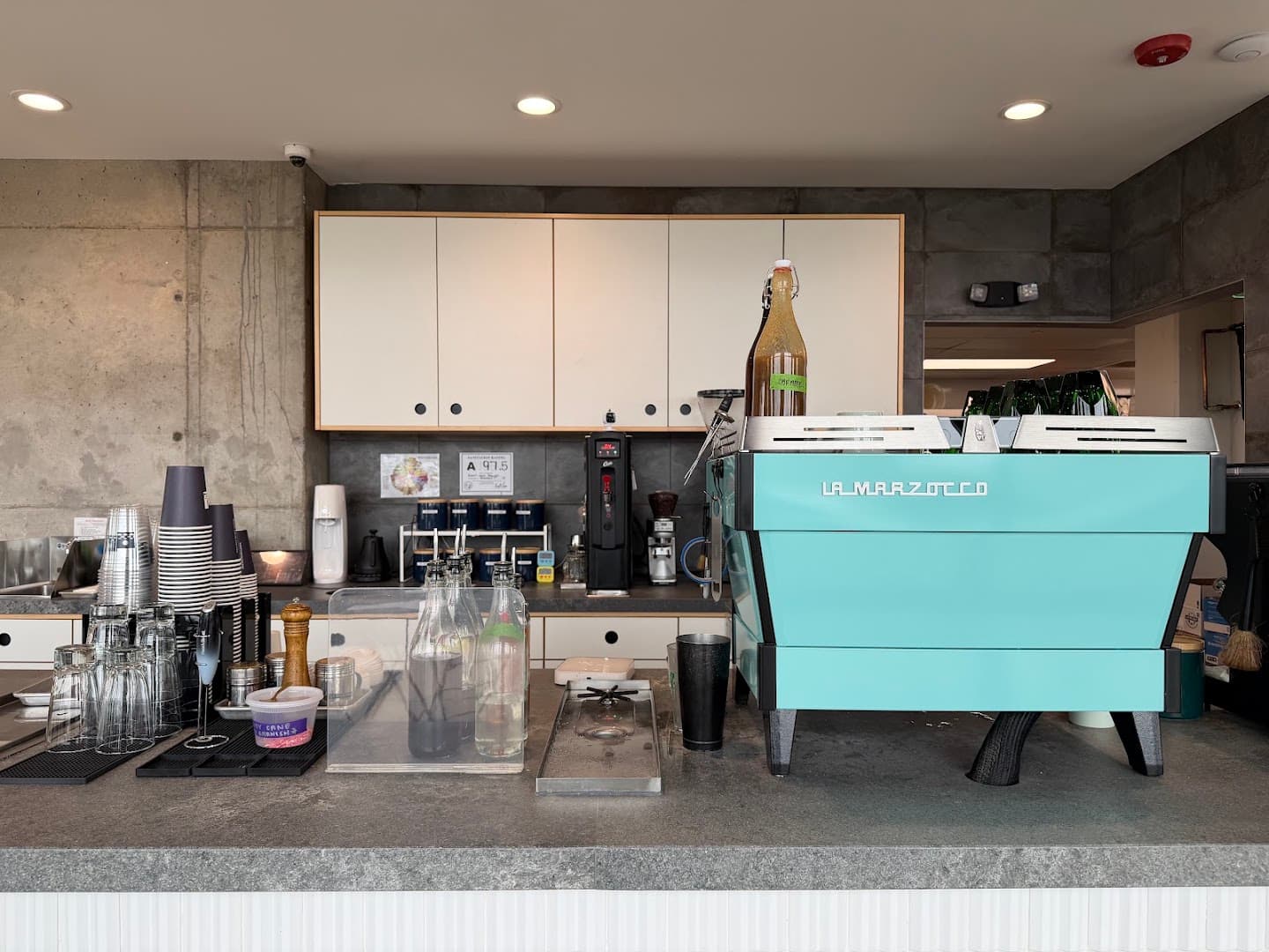 Interior of Night Swim Coffee Brevard, specialty coffee shop in Charlotte