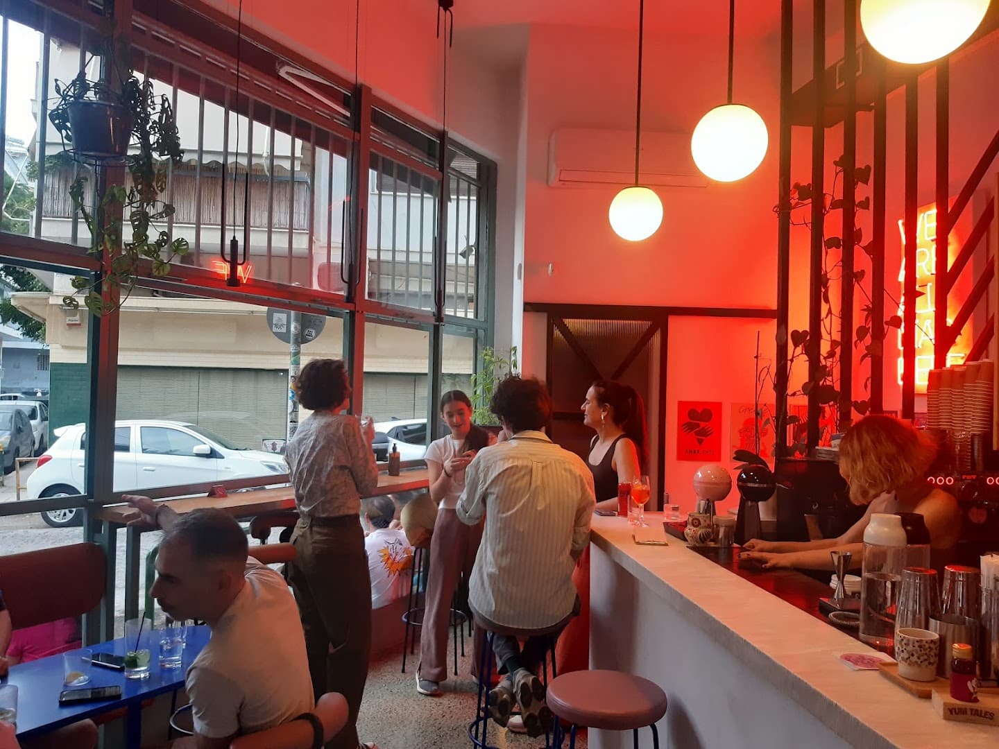 Interior of Bayard Café Bar, specialty coffee shop in Athens