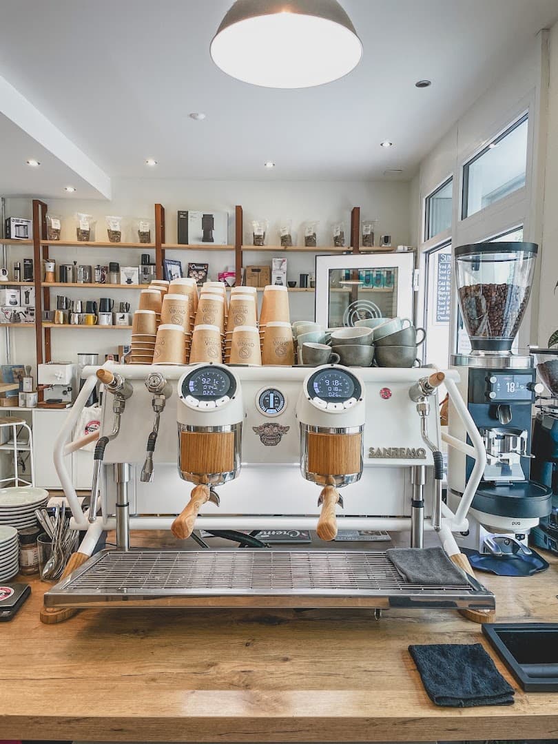 Interior of Ombak Coffee, specialty coffee shop in Zurich