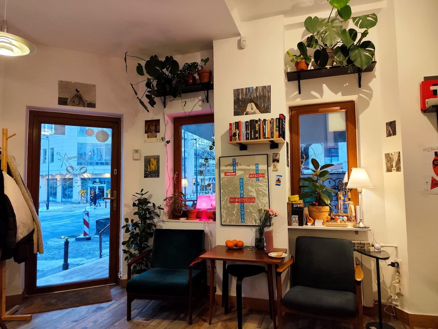 Interior of Cosmo espresso bar, specialty coffee shop in Warsaw