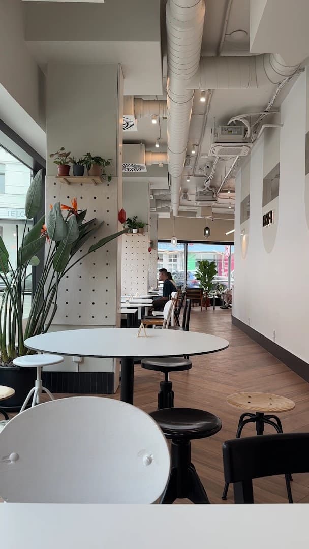 Interior of KOPI, specialty coffee shop in Prague