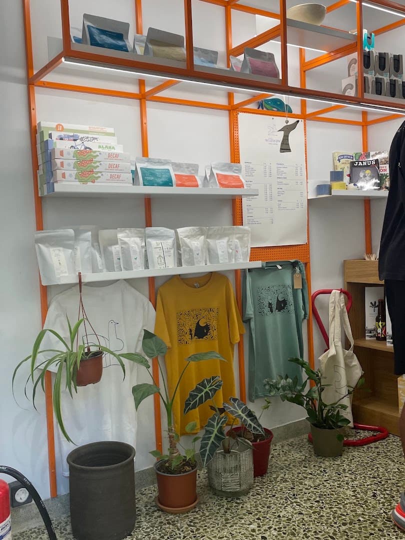Interior of Williwaw Café & Canteen, specialty coffee shop in Athens