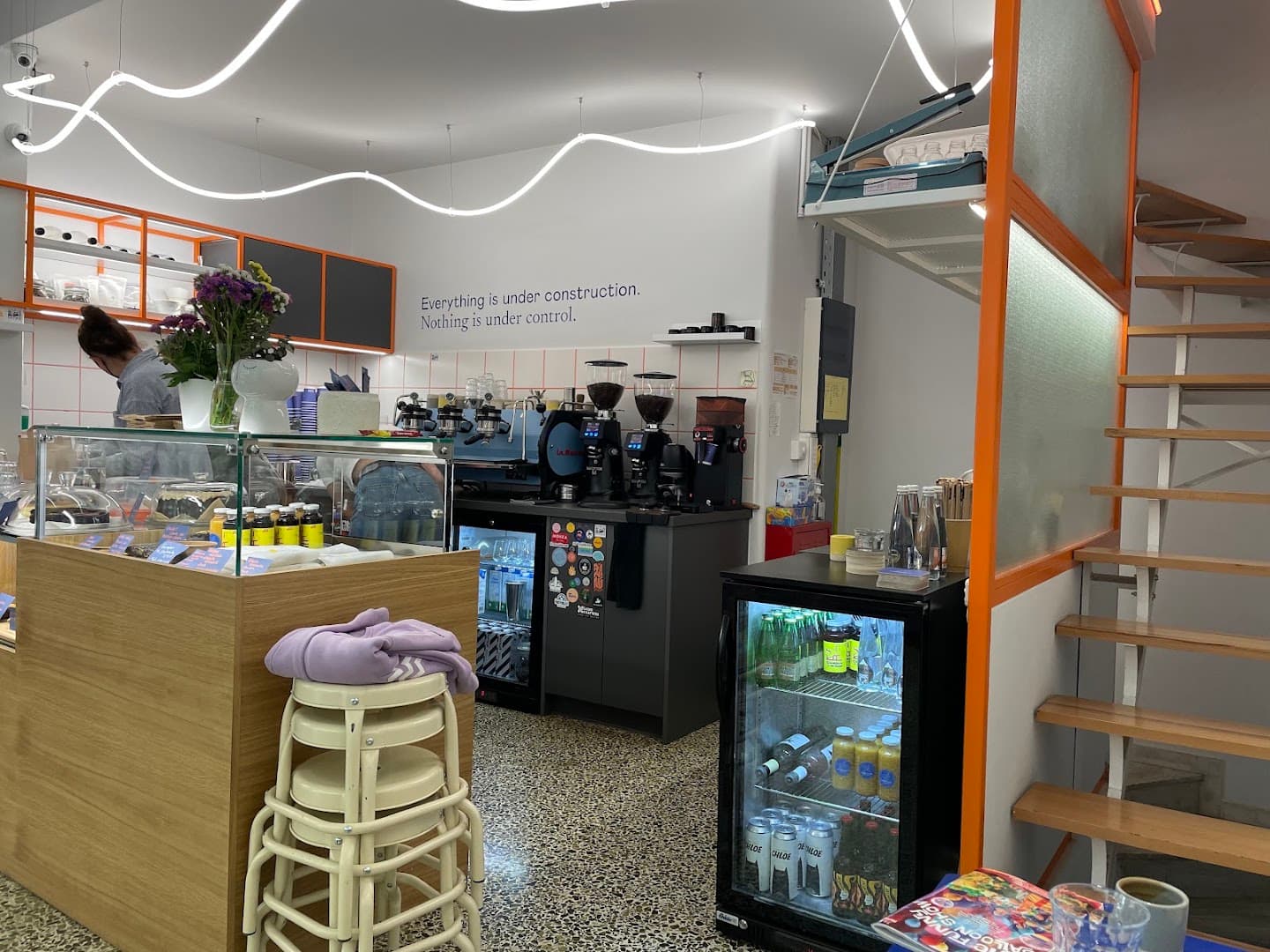 Interior of Williwaw Café & Canteen, specialty coffee shop in Athens