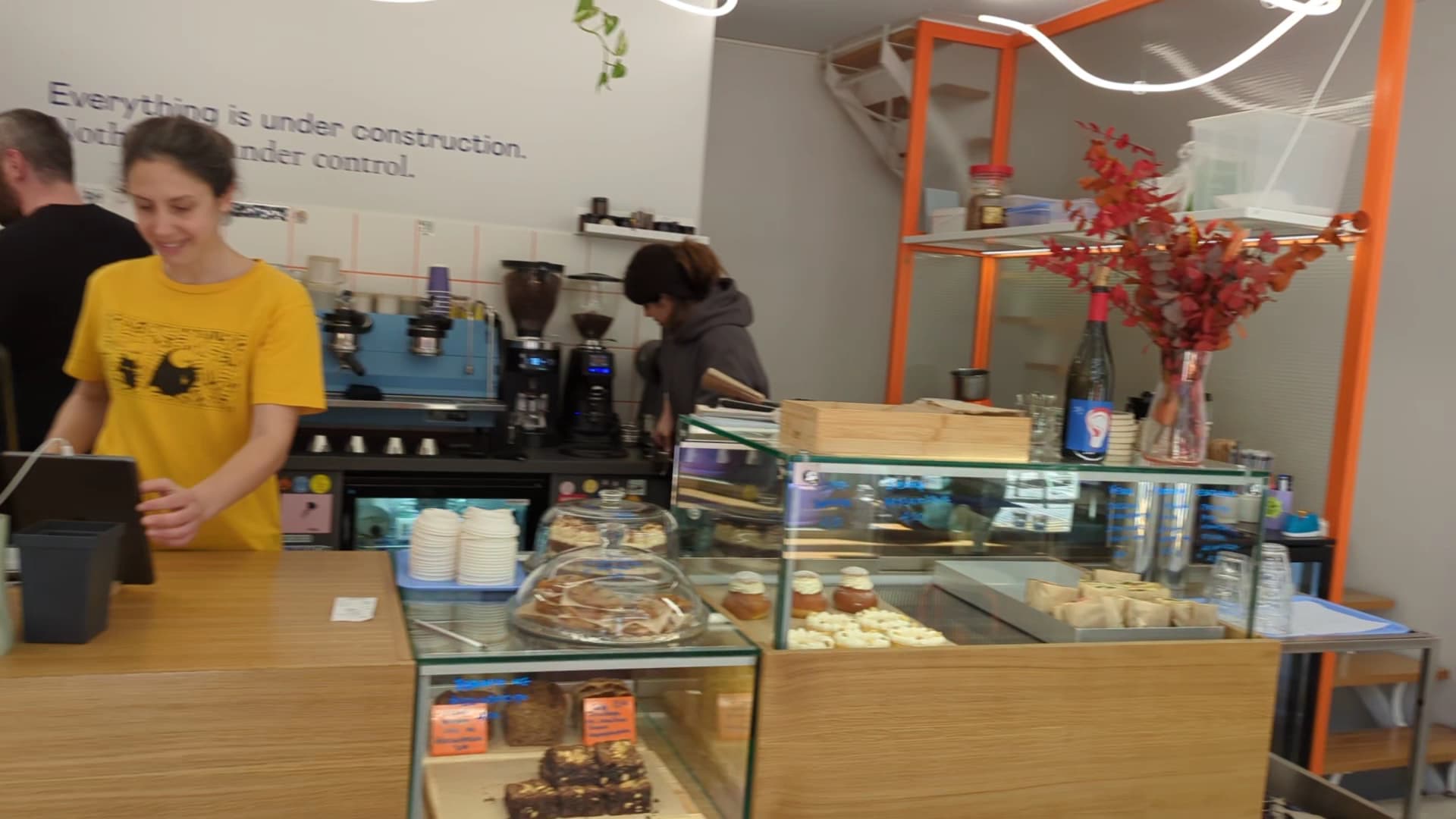 Interior of Williwaw Café & Canteen, specialty coffee shop in Athens