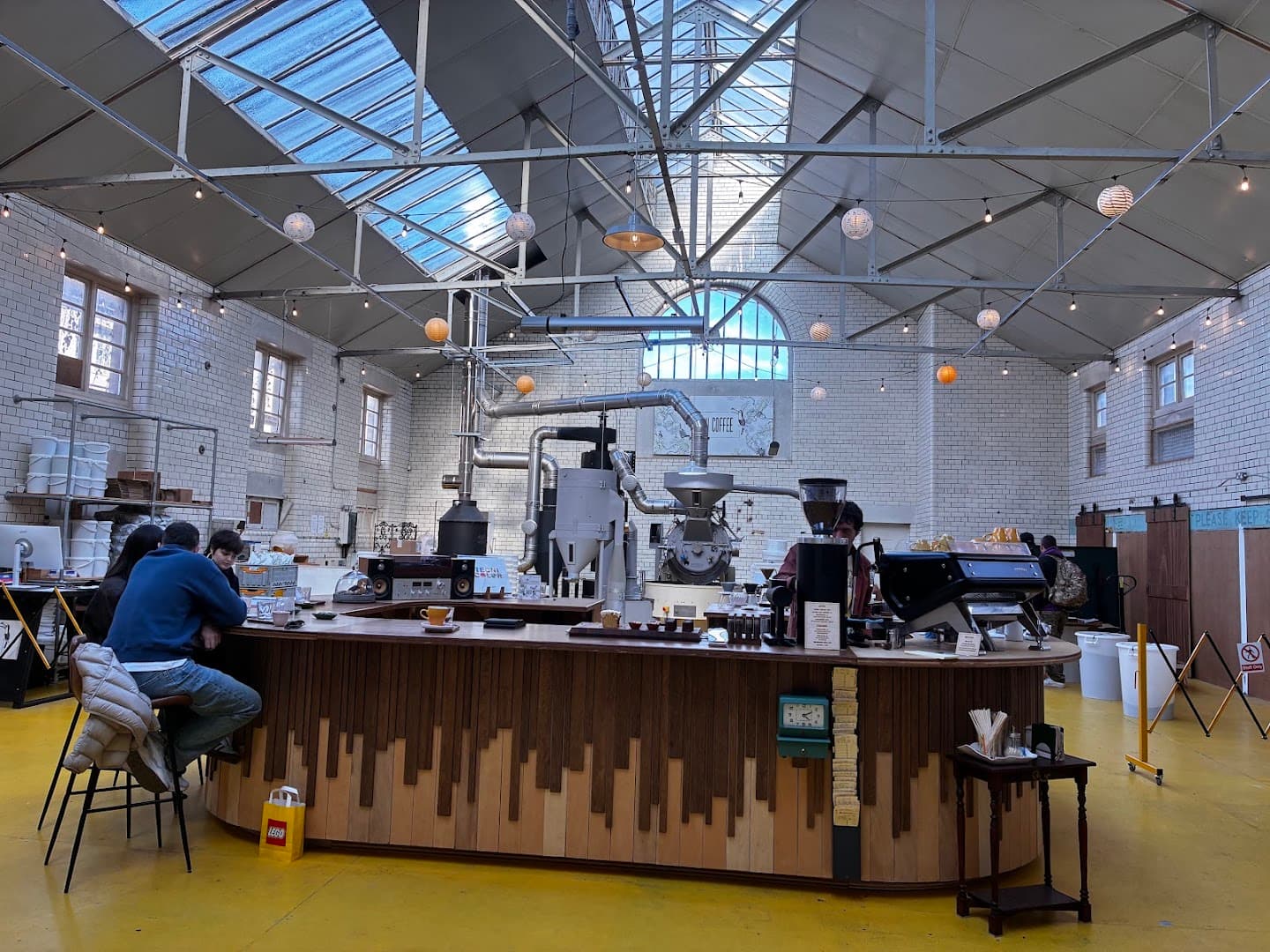 Interior of Santu Coffee Roastery, specialty coffee shop in Edinburgh