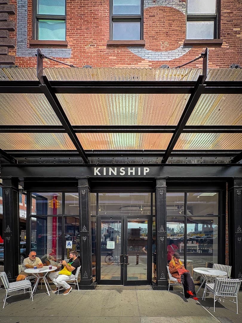 Storefront of Kinship, specialty coffee shop in New York