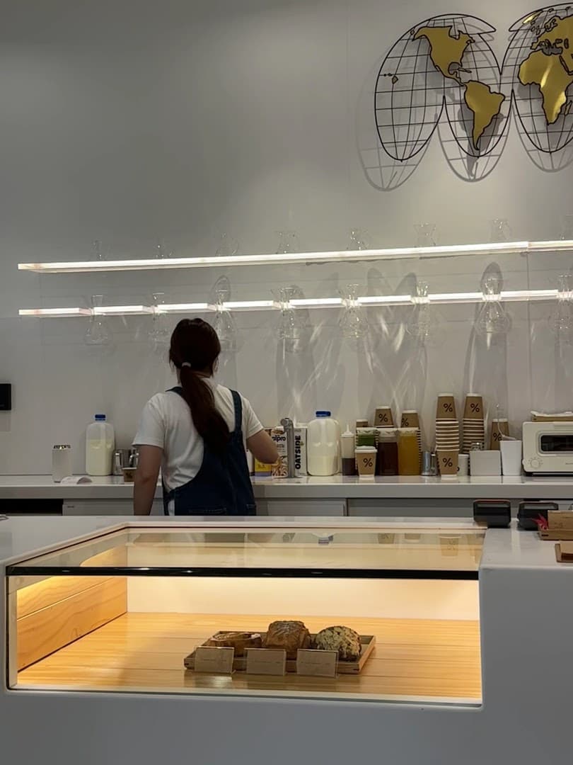 Interior of % Arabica Singapore Chip Bee Gardens, specialty coffee shop in Singapore
