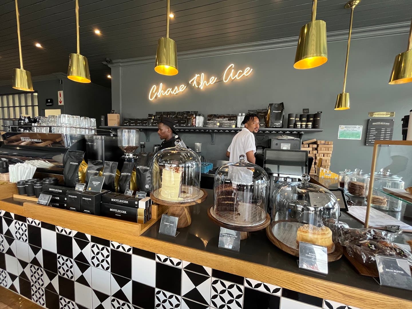 Interior of Bootlegger Norwood Halaal, specialty coffee shop in Johannesburg