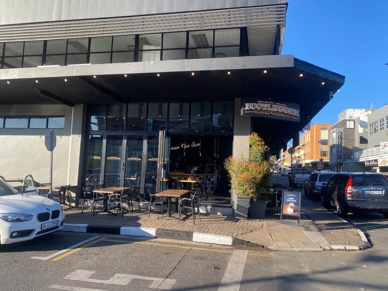 Storefront of Bootlegger Norwood Halaal, specialty coffee shop in Johannesburg