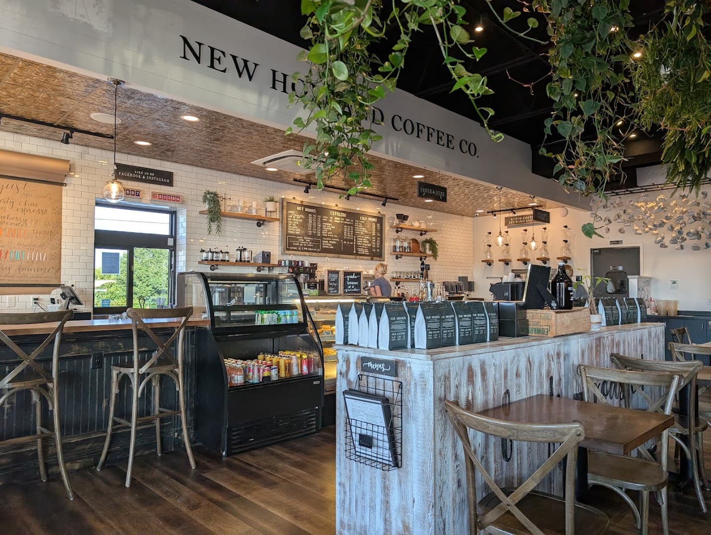Interior of New Holland Coffee Company, specialty coffee shop in Lancaster